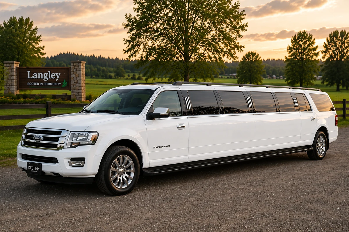Stretch SUV limousine in the Burnaby limo fleet
